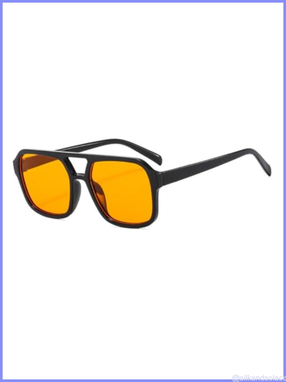 Retro 70s Square Aviator Sunglasses UV400 Flat Frame Unisex